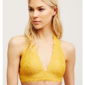 Free People Lace Halter Bralette